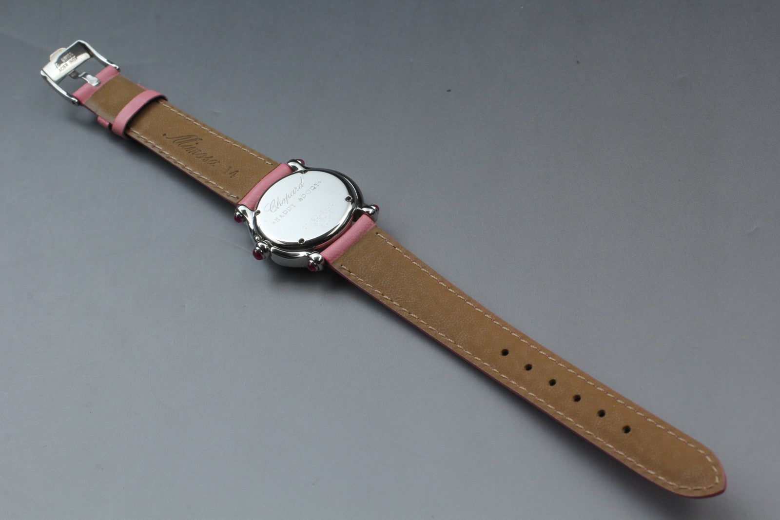 [Exc+5 Box] Chopard Happy Sports 27/8245-42 Heart Diamond Pink Qz Women’s Watch