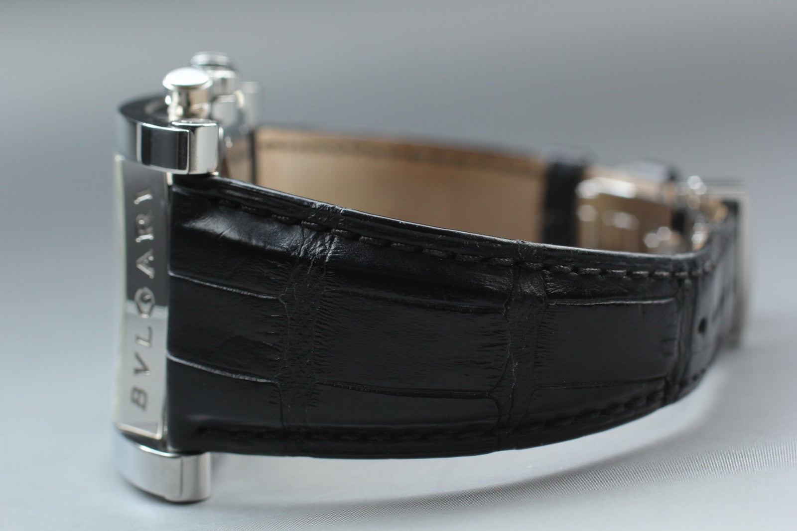 [w/ Box] BVLGARI Assioma AA48SCH Chronograph Black 38mm Automatic Men's Watch