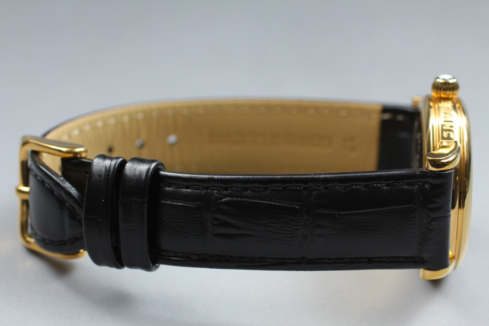 [Exc+5] Montblanc Meisterstuck 7005 Black Dial Gold Unisex Quartz Watch JP