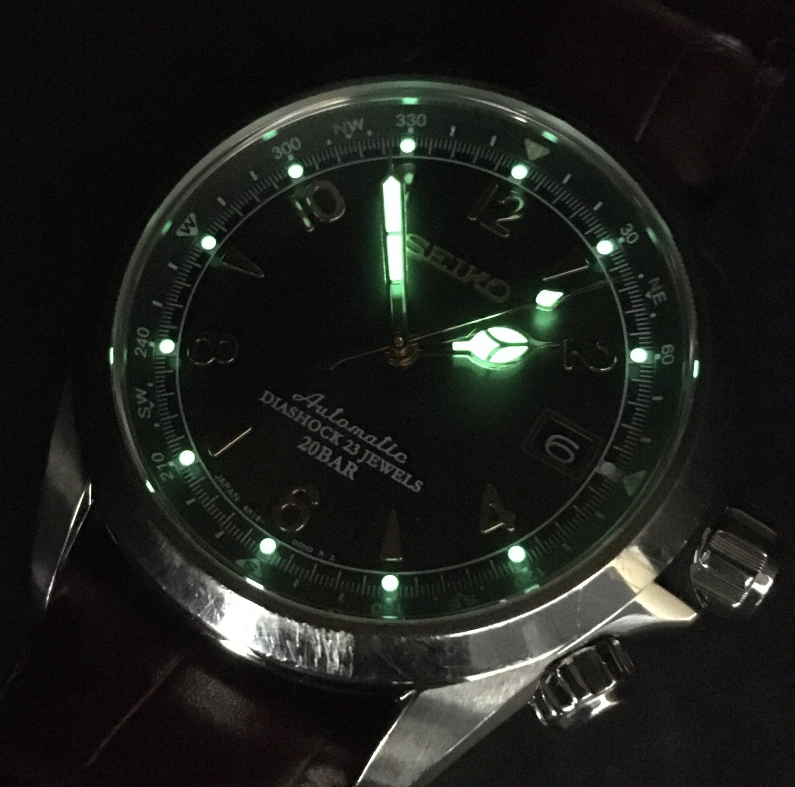 [ Exc+5] SEIKO Alpinist 6R15-00E0 SARB017 Green Dial Automatic Men’s Watch JAPAN