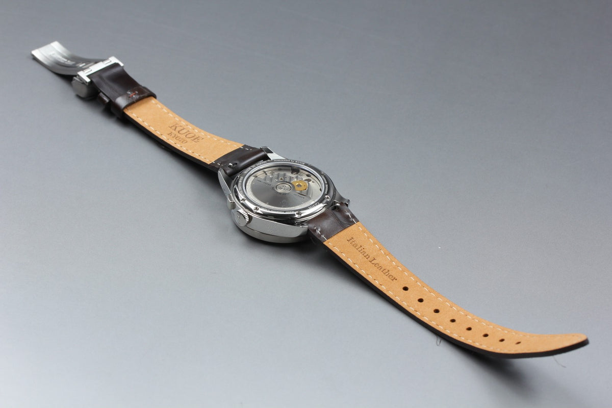 KUOE KYOTO ROYAL SMITH 90-010 Ivory Brown 35mm Automatic Men's Watch JAPAN Box