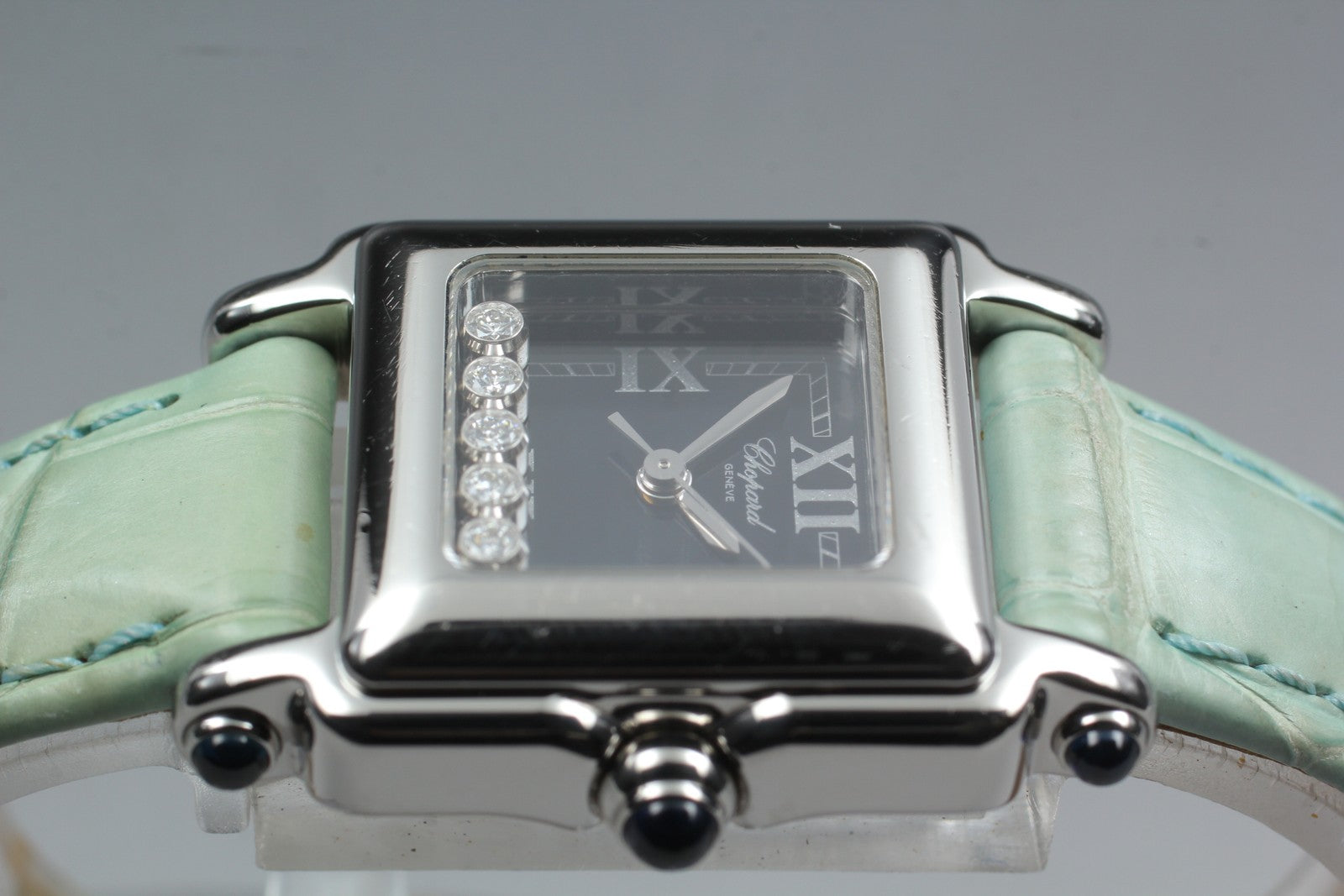 [Exc+5 Box] Chopard Happy Sport 27/8892-23 Diamond Navy Quartz Women’s Watch