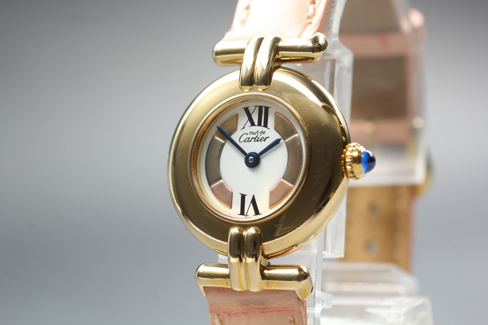 Vintage [Exc+5] Cartier Must Colisee Vermeil 590002 Pink Women's Quartz Watch
