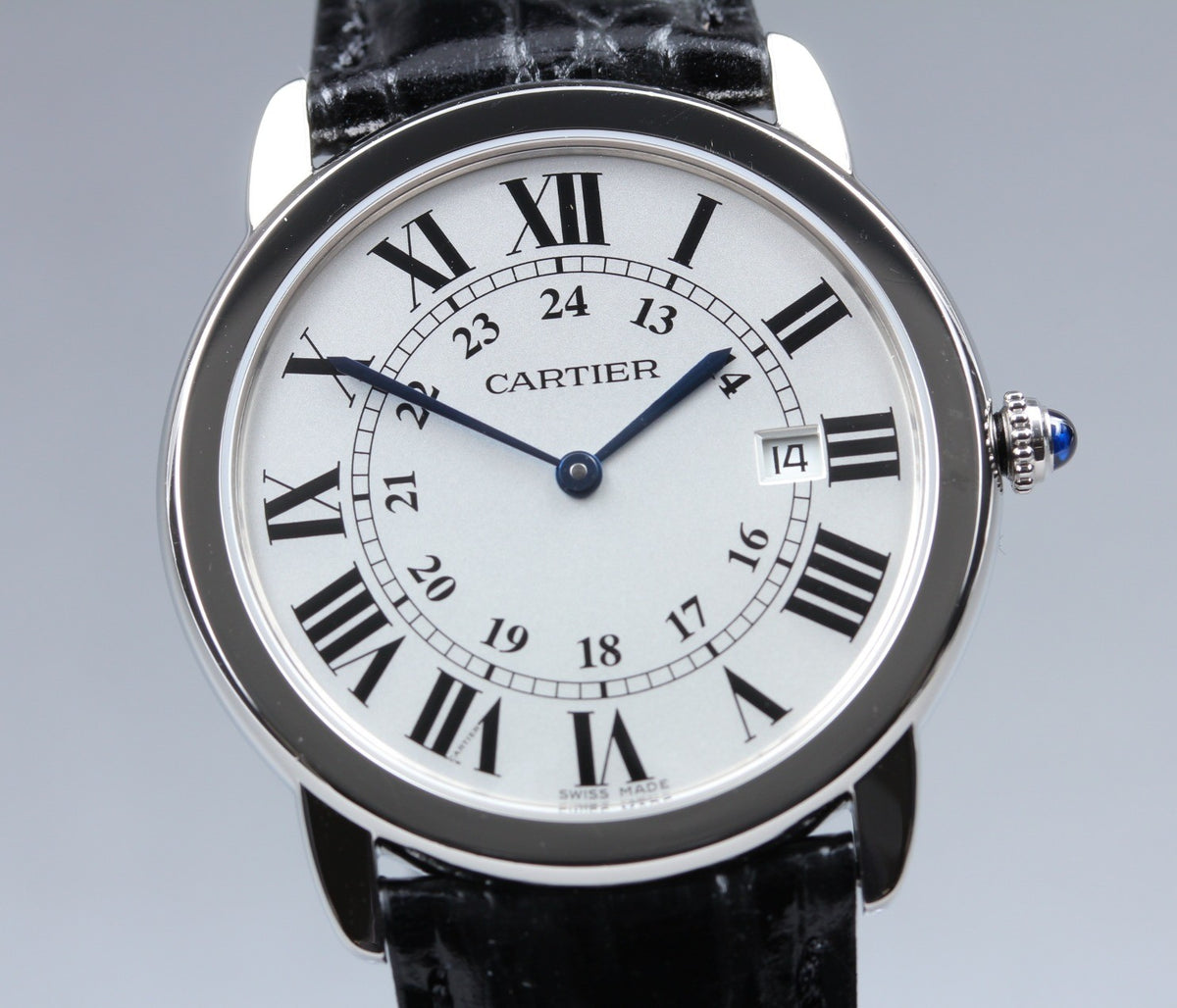 Cartier Ronde Solo de Cartier 3603 Silver Quartz 35mm Unisex Watch Polished Box