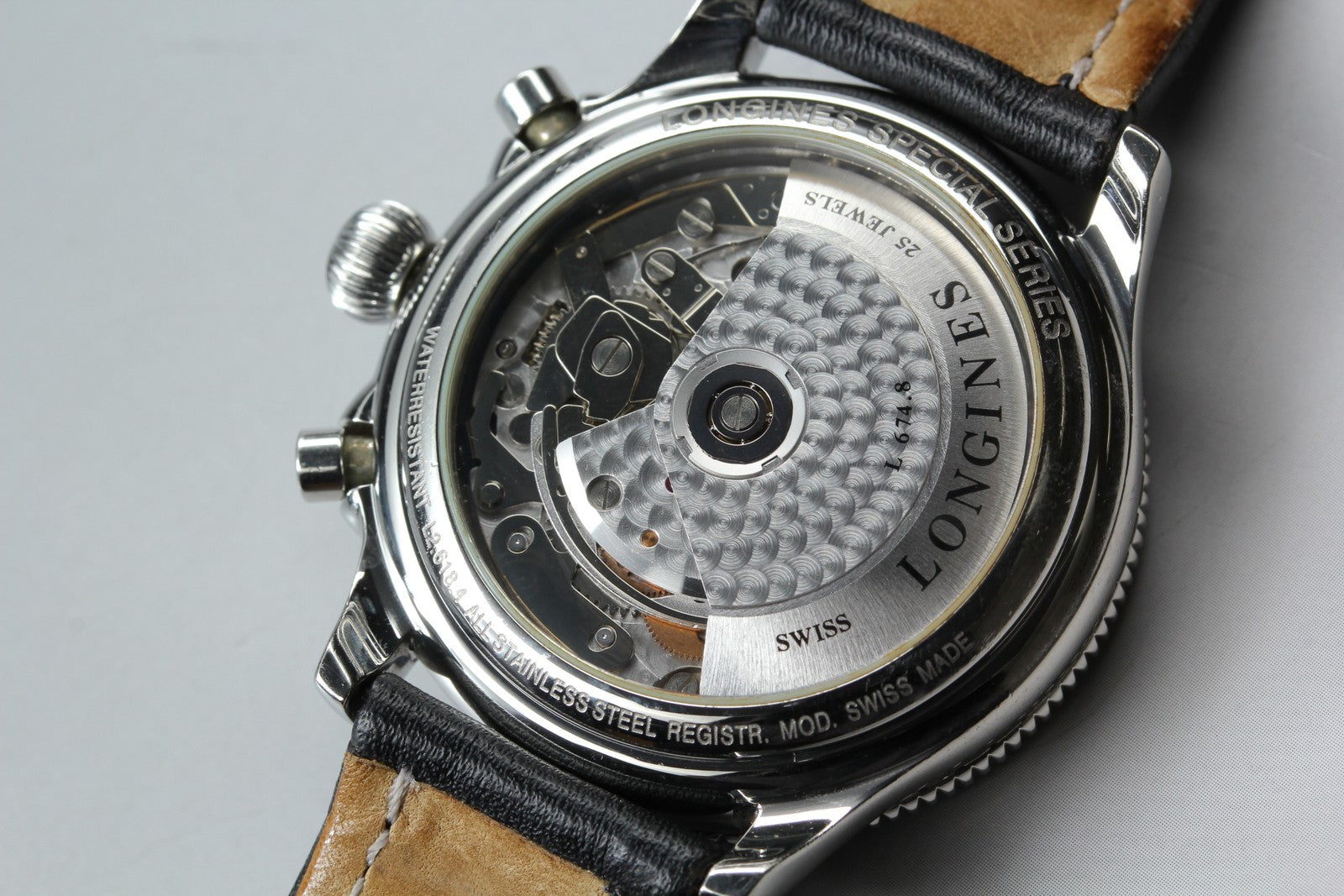 [Exc+5 Box] Longines Lindbergh Hour Angle Chronograph L2.618.4 AT Men's Watch