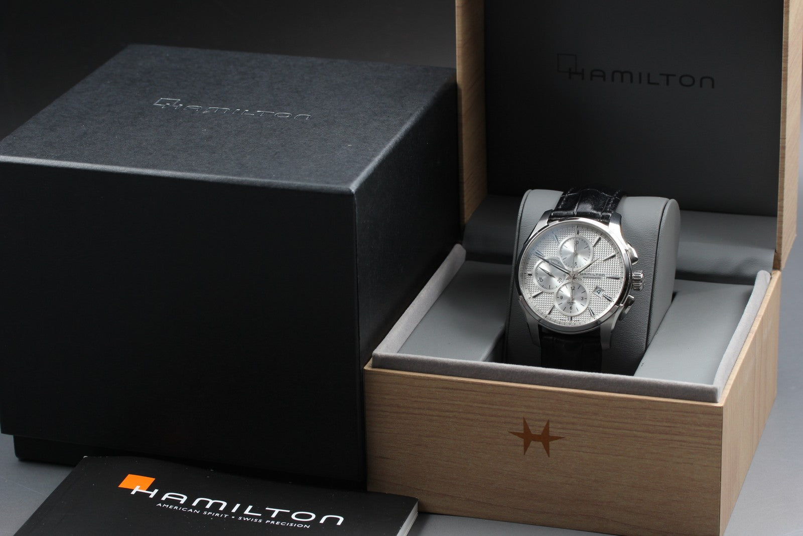 HAMILTON Jazzmaster Auto Chrono H325960 Silver Black Automatic Men's Watch [Box]