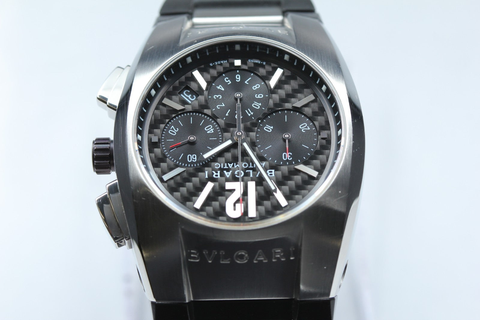 [Exc+5 Box] BVLGARI Ergon EG40SCH Black Chronograph 40mm Automatic Men's Watch
