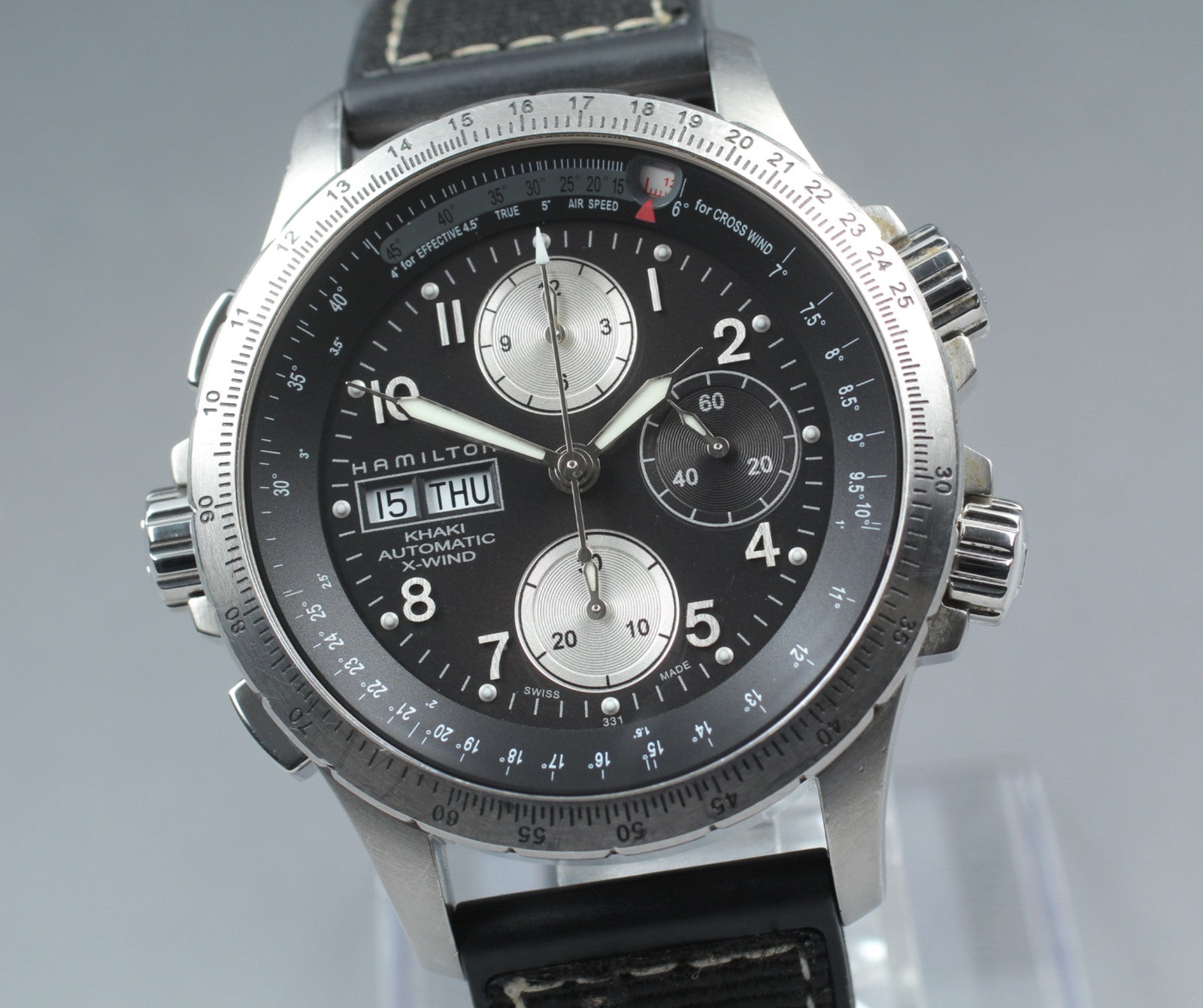 [Exc+5] Hamilton Khaki Aviation X-Wind H776160 Chronograph Black AT Men's Watch