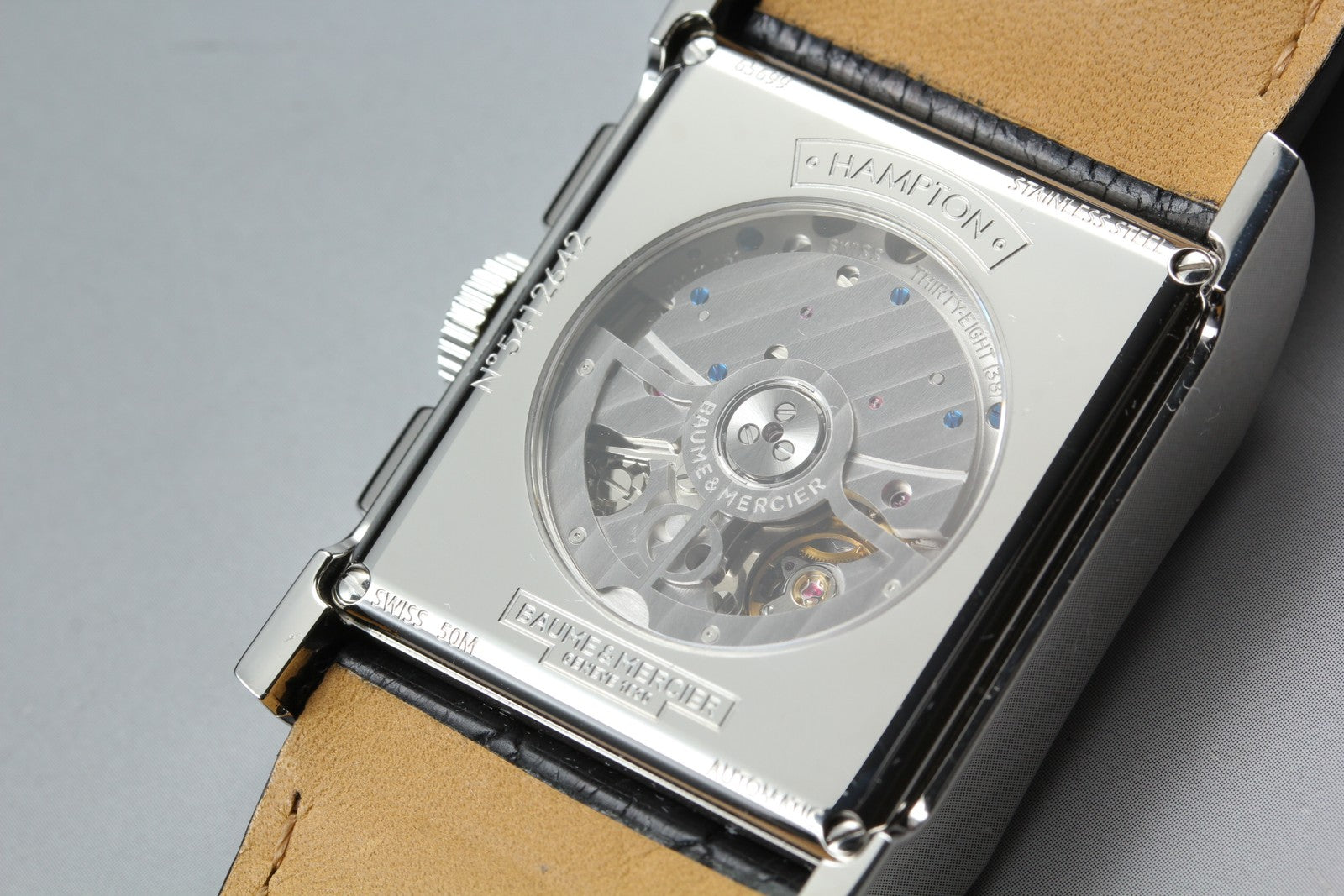 N MINT*Box BAUME＆MERCIER Hampton 65699 Automatic Silver Men's Watch 34mm JAPAN