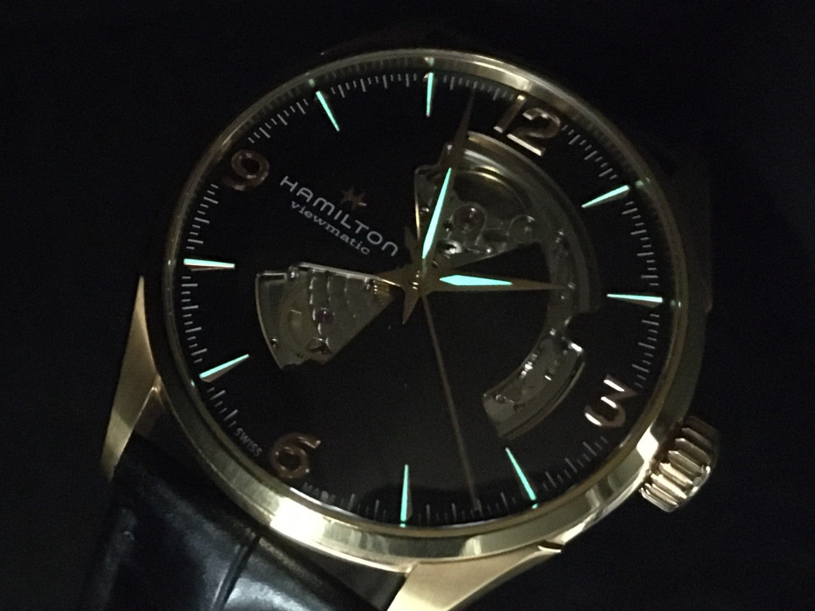 Hamilton Jazzmaster H327350 Automatic Black Dial Men's Watch 41mm JAPAN Box