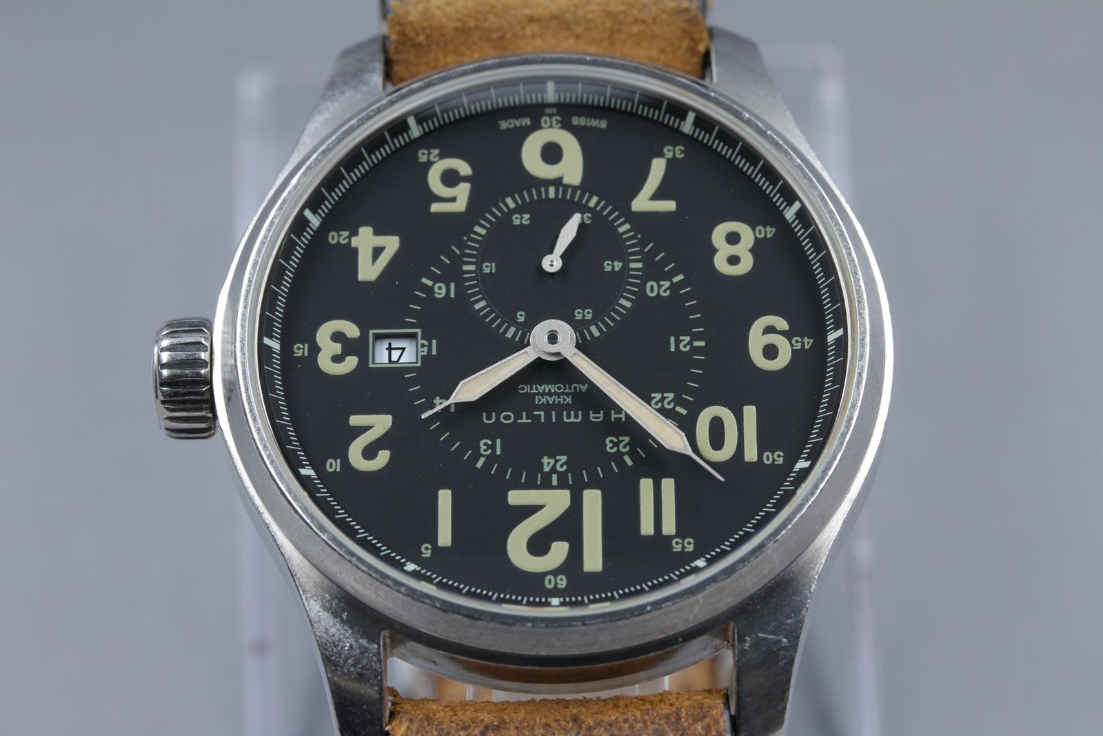 Hamilton Khaki Field H706550 H600708101 Automatic Black Men's Watch 43mm Exc+5