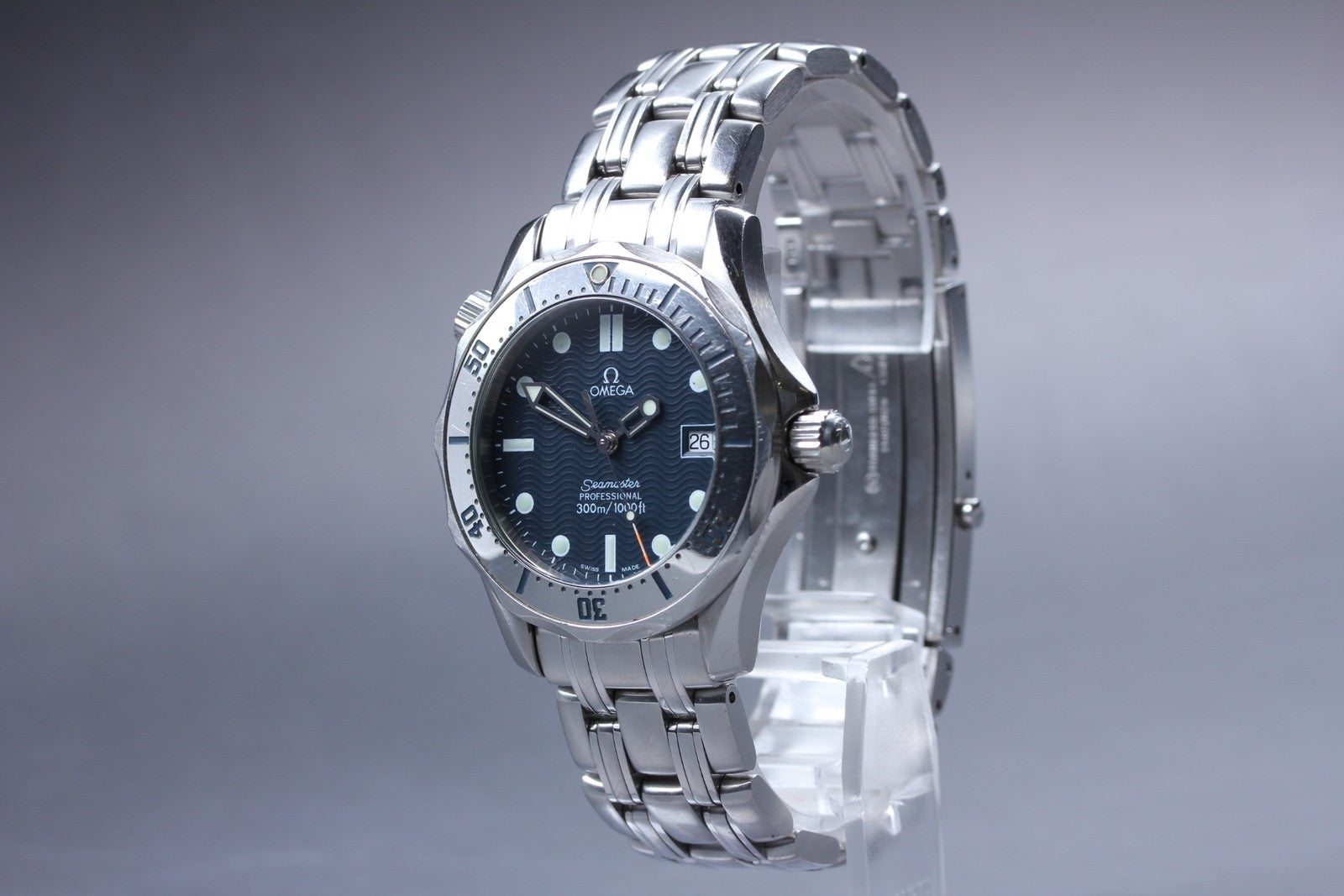 Vintage OMEGA Seamaster 300M 2562.80 Black Quartz Men's Watch 36mm JAPAN