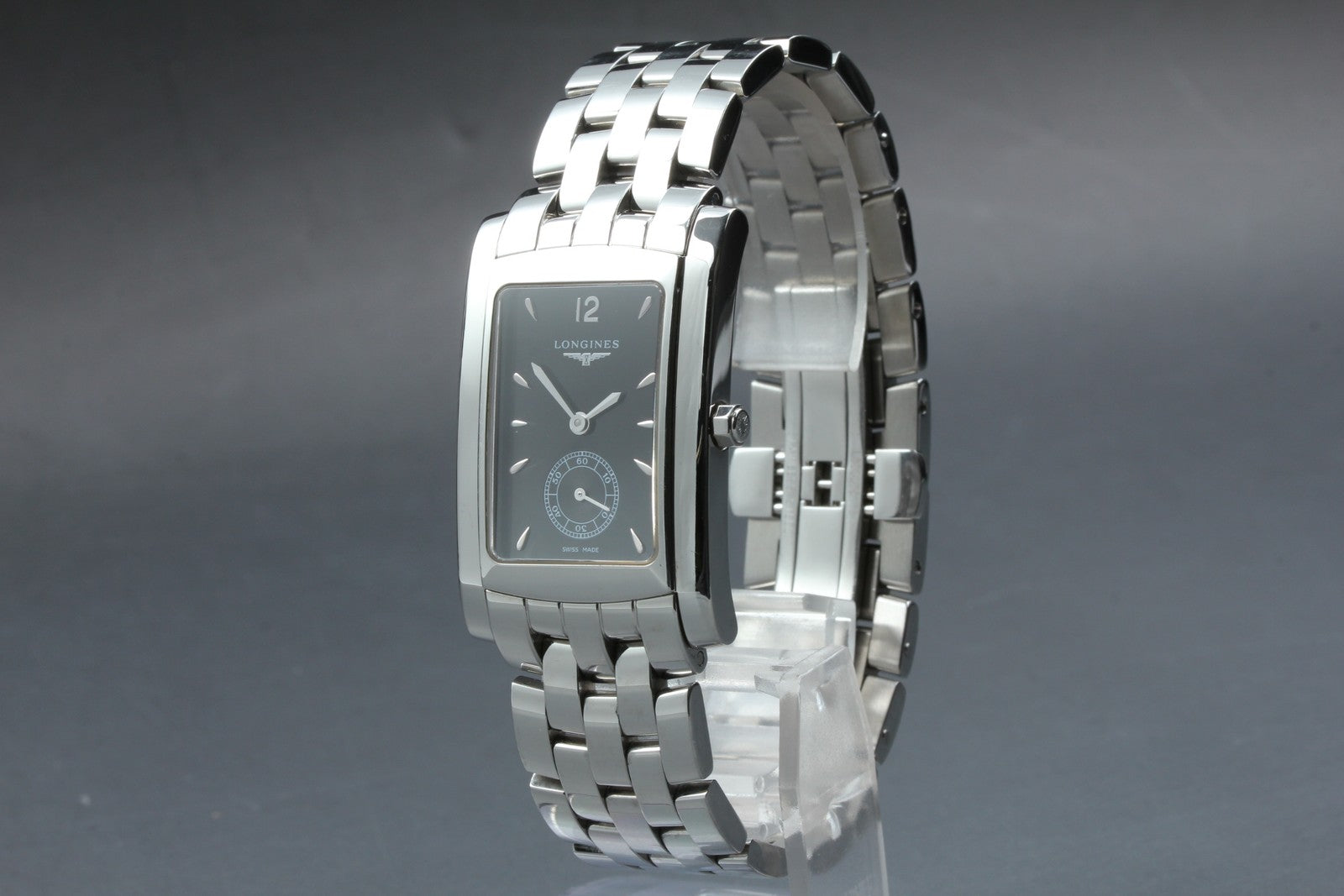 New Batt LONGINES DolceVita L5.655.4 Black Dial Unisex Quartz Watch 26mm JAPAN