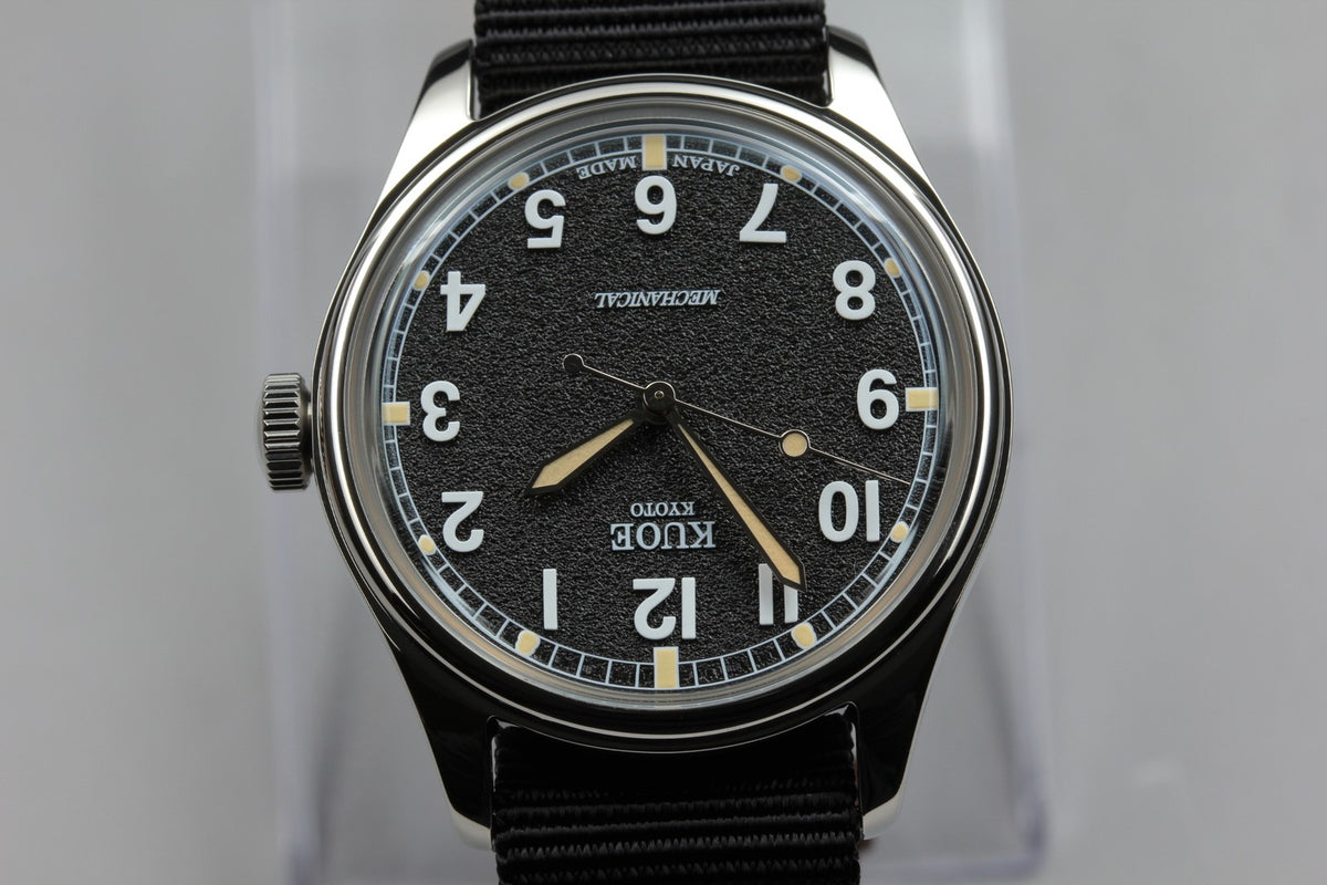 KUOE KYOTO OLD SMITH 90-002 35mm Black Automatic Men's Watch JAPAN [Box]