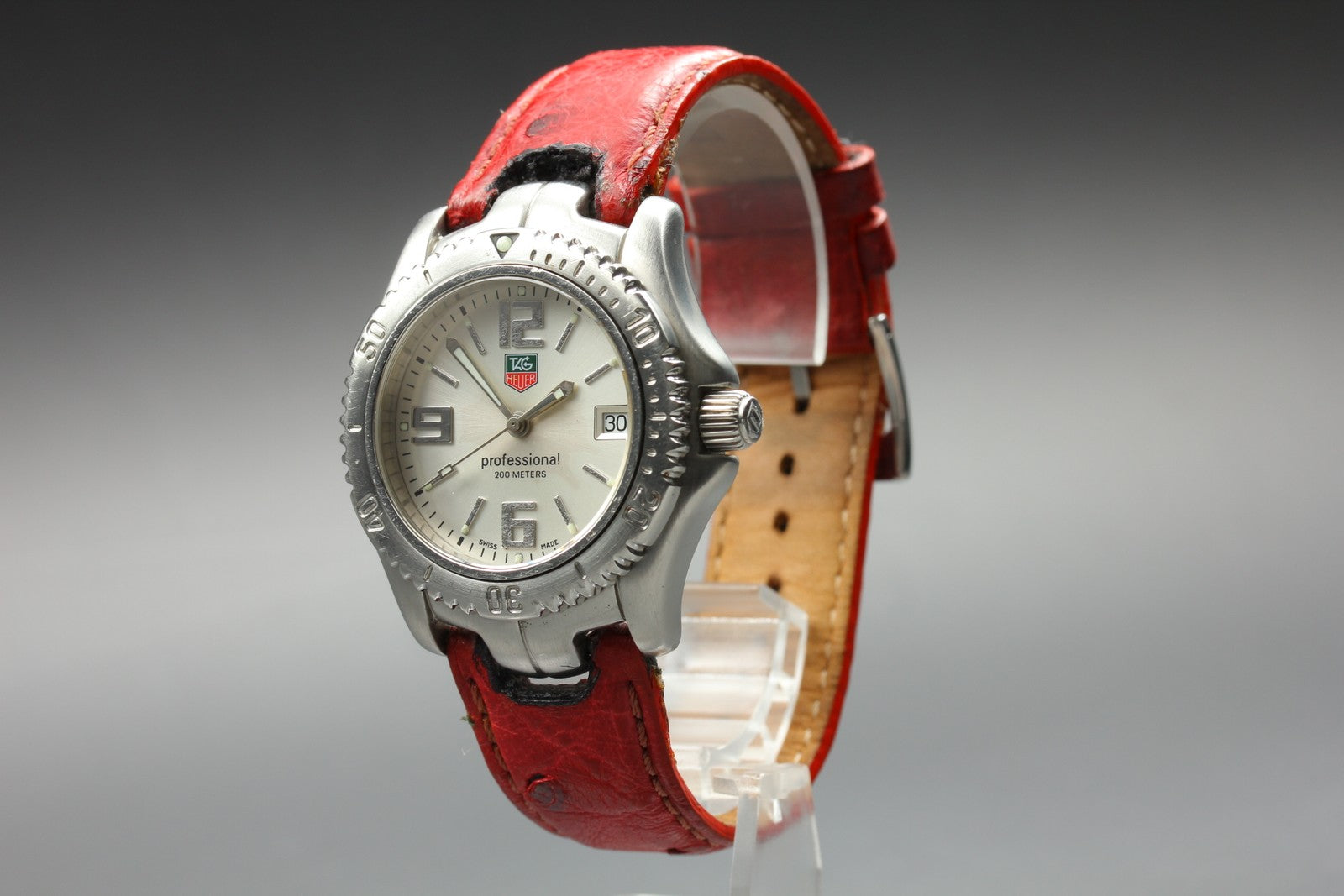 New Batt TAG Heuer Link WT1212 Date Quartz Silver Dial Men's Watch 36mm JAPAN