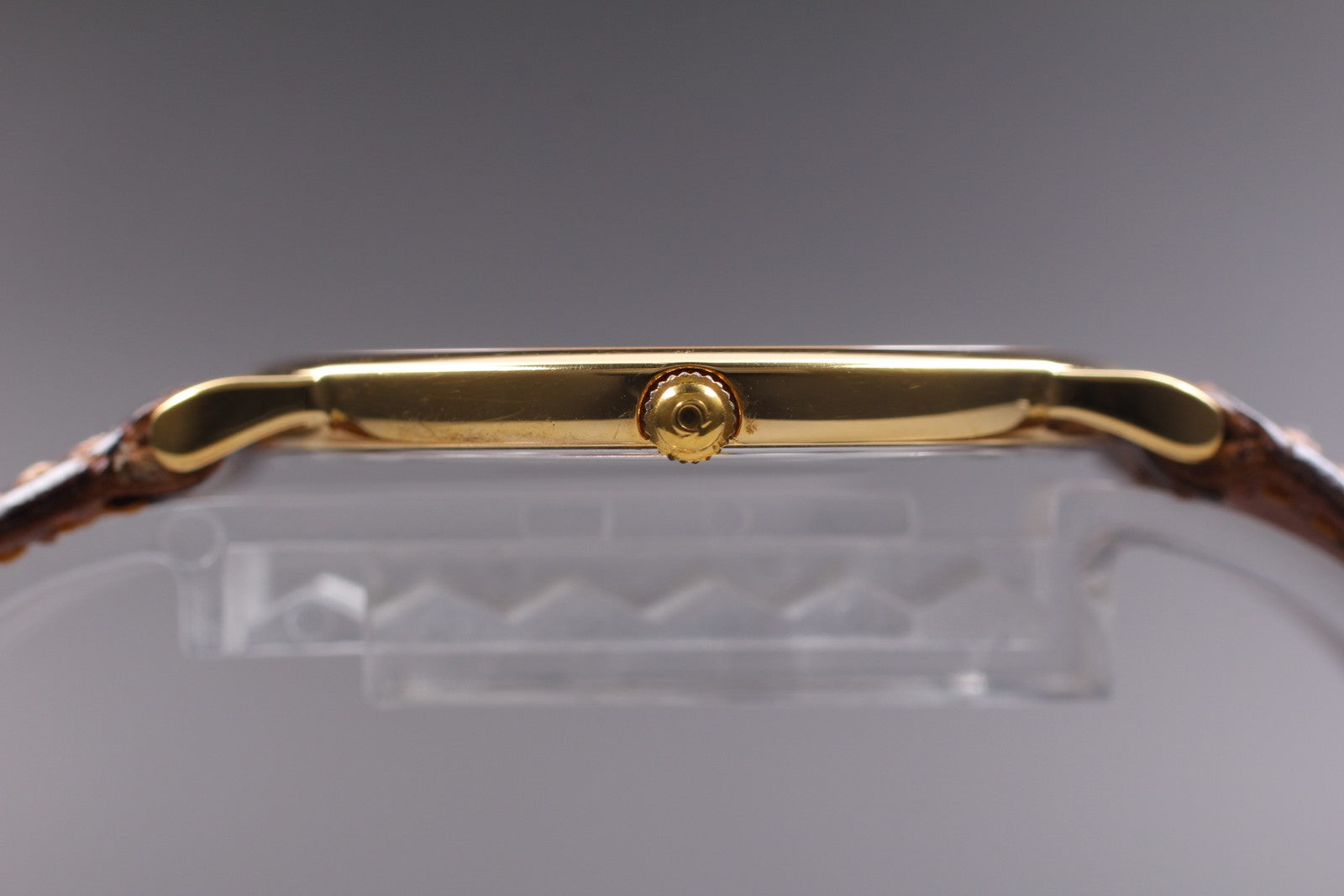 OMEGA DeVille 1378 195.0075.2 Gold Dial Quartz Men's Watch 32mm From JAPAN