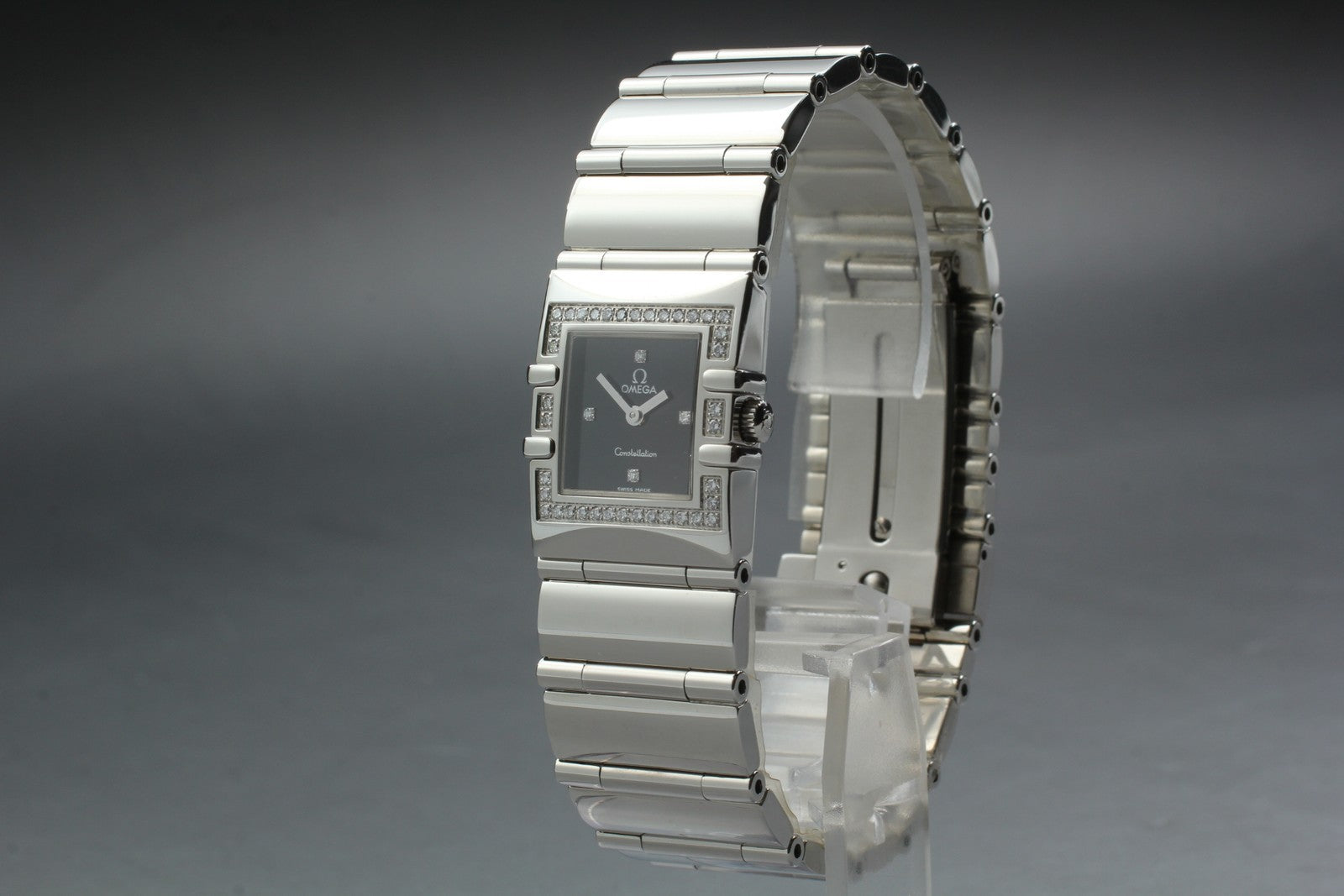 OMEGA Constellation QUADRA 895.1230 Cal.1376 Black Dial Diamond Women's Qz Watch