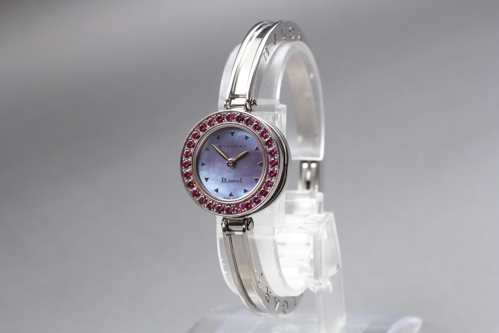[Exc+5] BVLGARI B.zero1 BZ22S Rhodolite Garnet Blue Pink Women's Quartz Watch