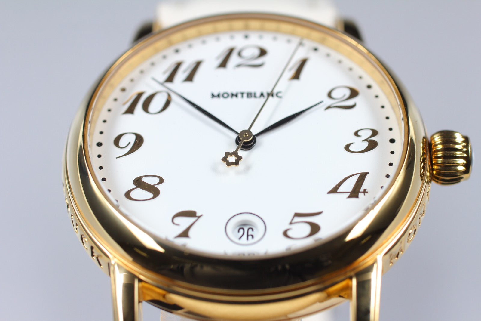 [N MINT- Box] Montblanc Meisterstuck 7002 Gold White 35mm Men's Quartz Watch