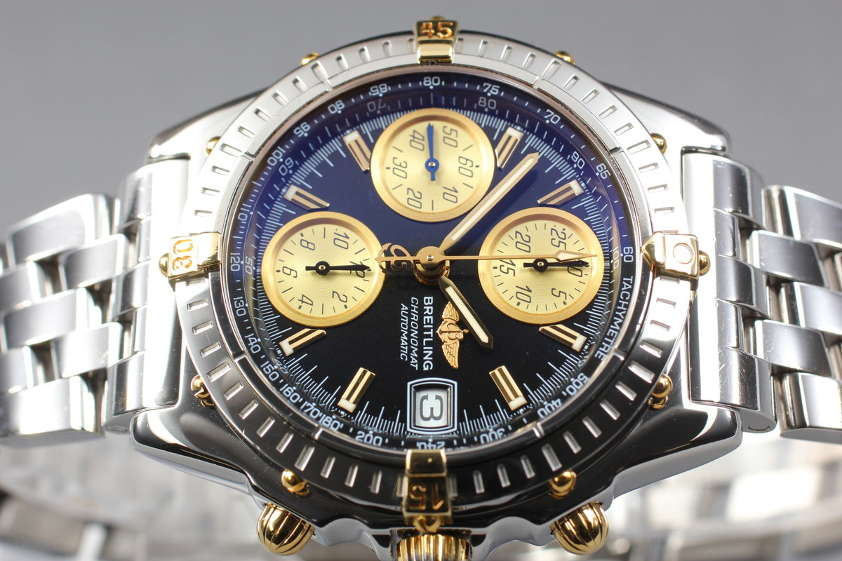 [Polished] BREITLING Chronomat B13350 Black 39mm Chronograph AT Men's Watch