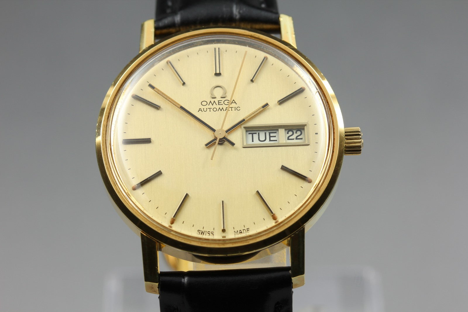 Vintage OMEGA Seamaster 166.0209 Cal.1022 Gold 34mm Day/Date AT Men's Watch