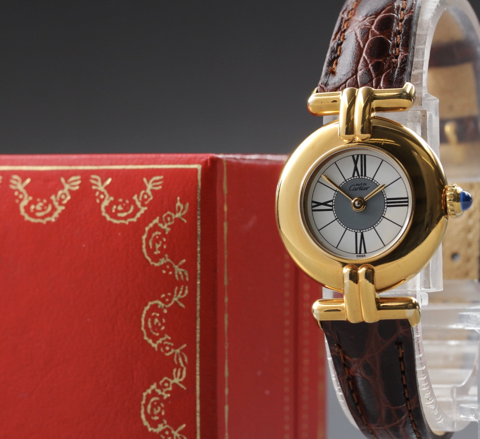 Vintage [Near MINT Box] Cartier Must Colisee Vermeil 590002 Women's Quartz Watch
