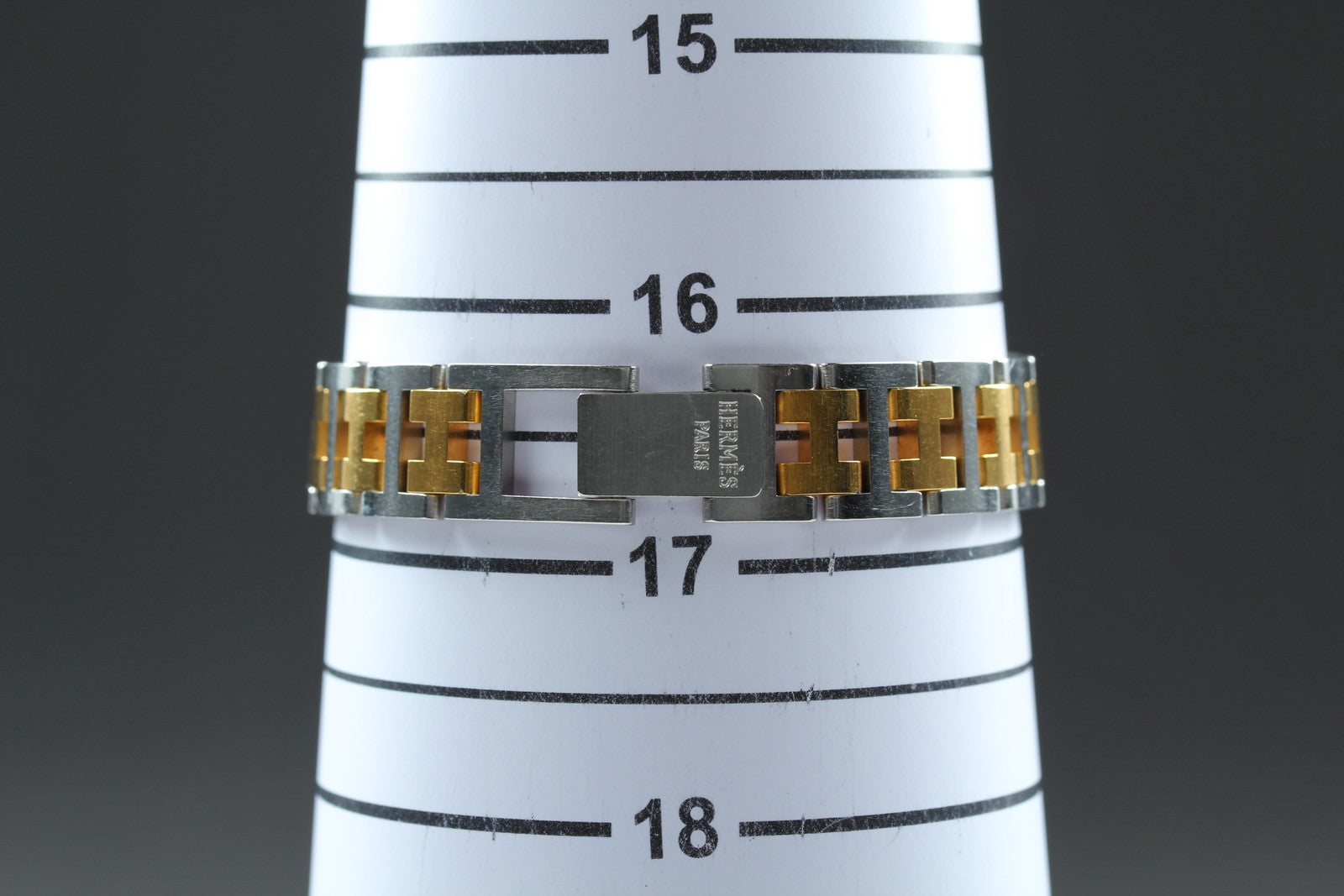 Vintage [Exc+5 Box] Hermes Clipper 24mm White Dial Gold Woman's Watch Quartz