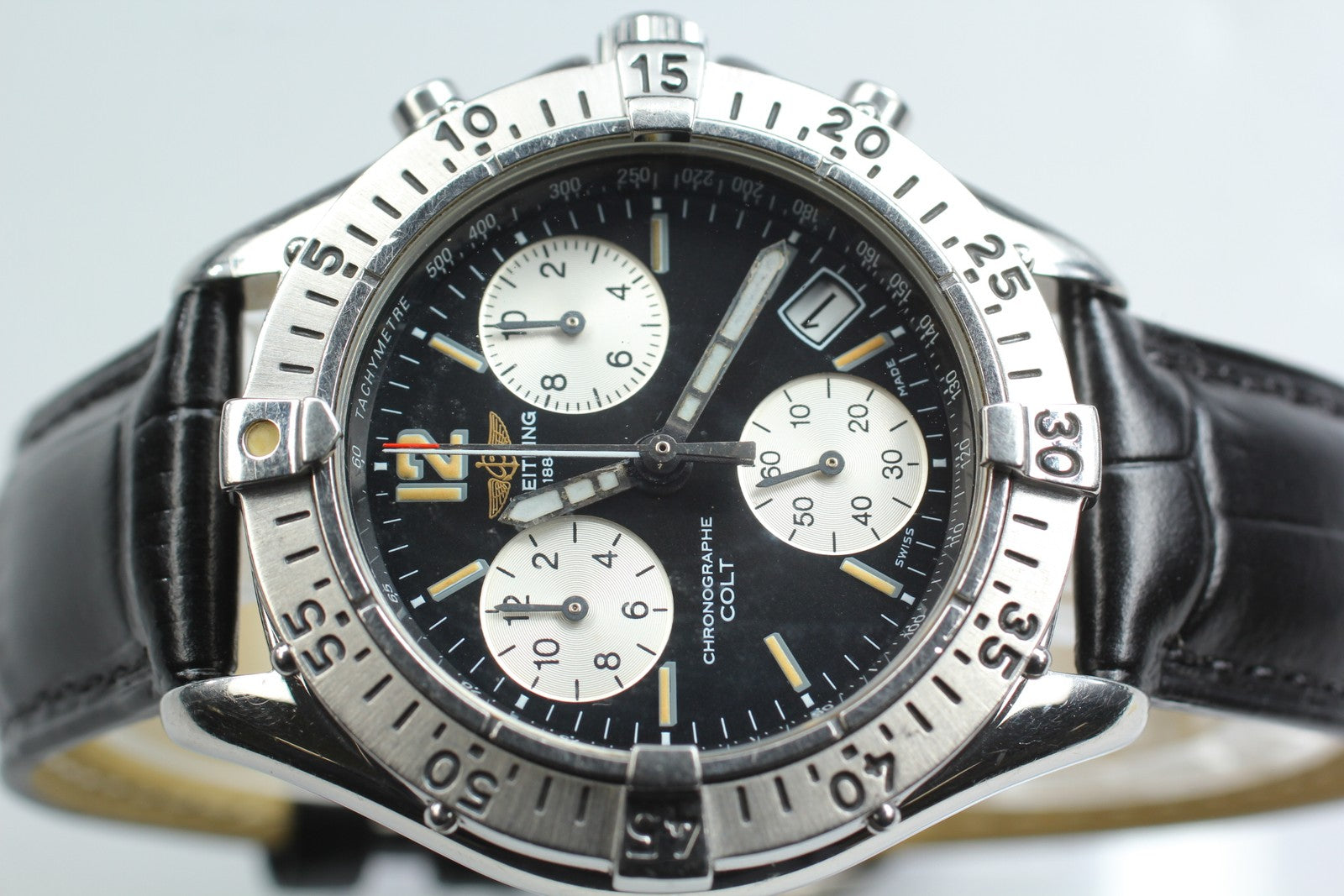 Breitling Colt Chronograph A53035 Black Dial Quartz 38mm Men's Watch