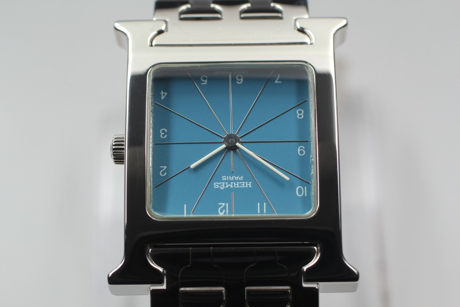 HERMES H Watch HH1.510 Blue Dial Quartz Unisex Watch 26mm JP Box From JAPAN