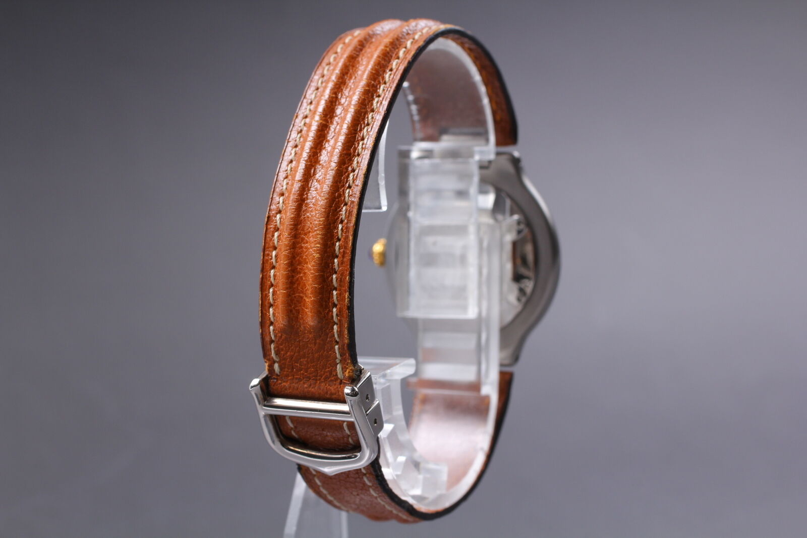 New Battery [Exc+5] Cartier Must de Cartier 21 31mm Unisex Quartz Watch JAPAN