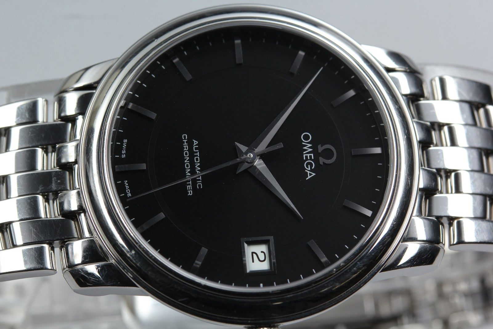 Overhauled [Exc+5 Box] Omega De Ville Prestige 4500.51 34mm Black AT Men's Watch