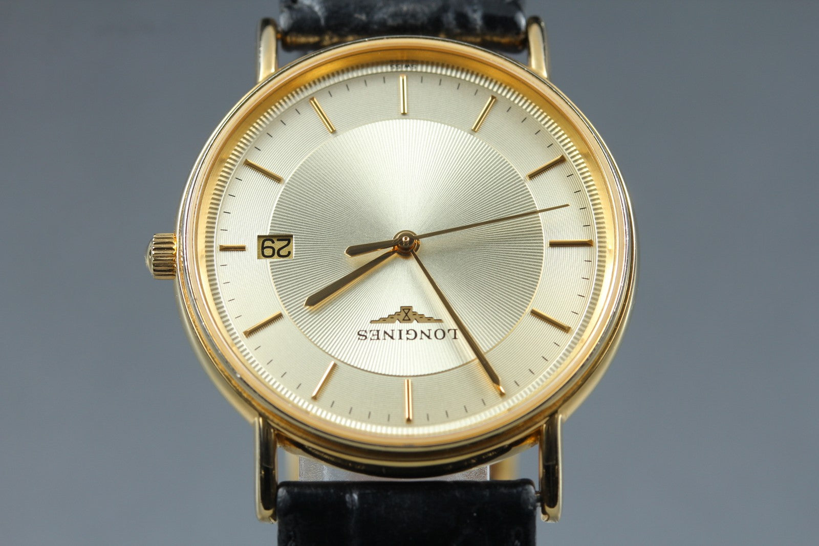 Vintage LONGINES Grand Classic L4.720.2 Quartz Gold Men's Watch 32mm From JAPAN