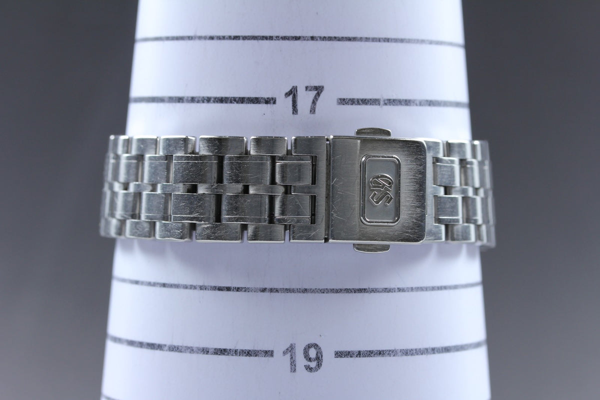 [Exc+4 Box] GRAND SEIKO 9F83-9A00 GS 36mm Silver White Day Date Qz Men's Watch