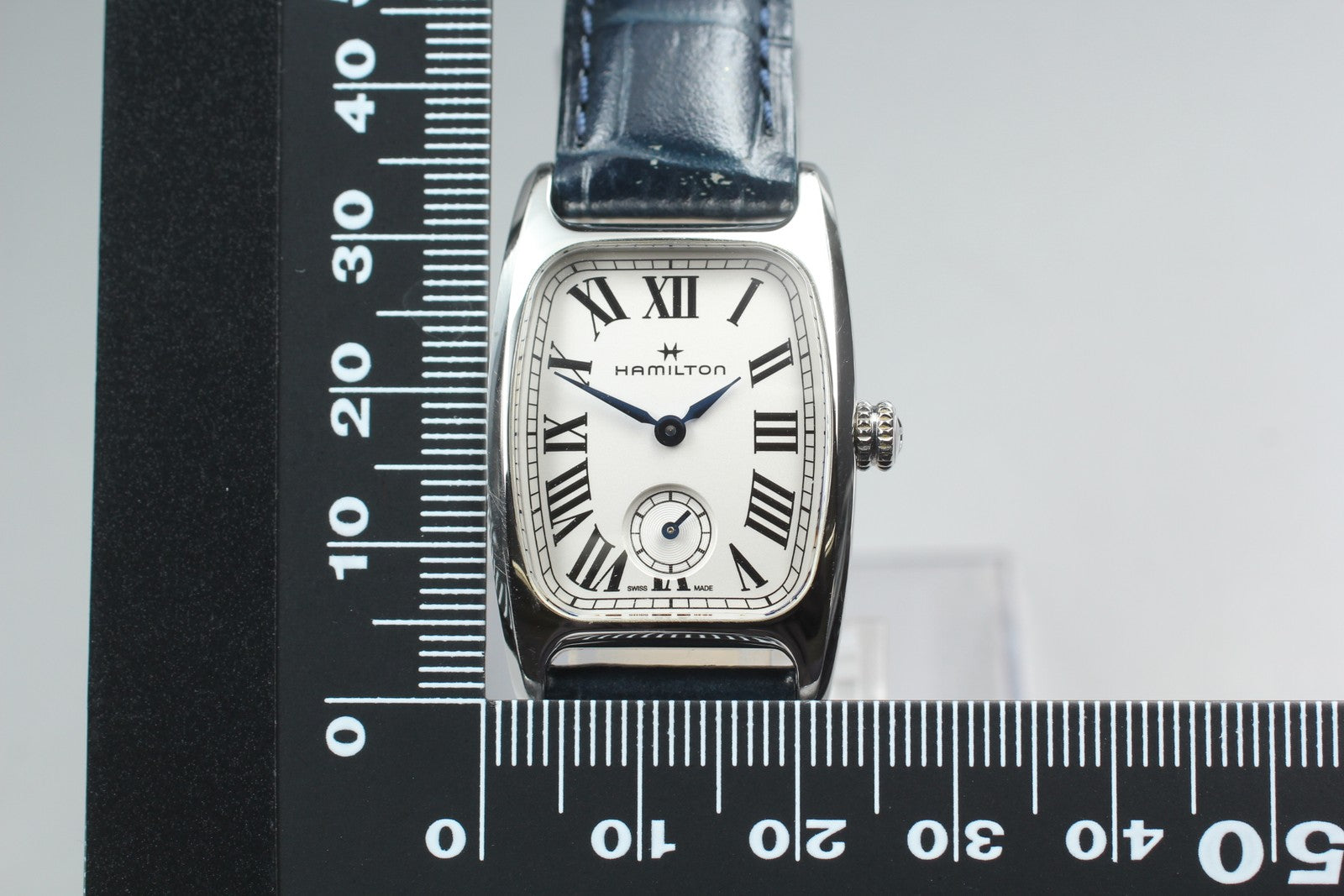 New Batt[Exc+5]Box Hamilton American Classic Bolton H133210 QZ Watch 24mm JAPAN