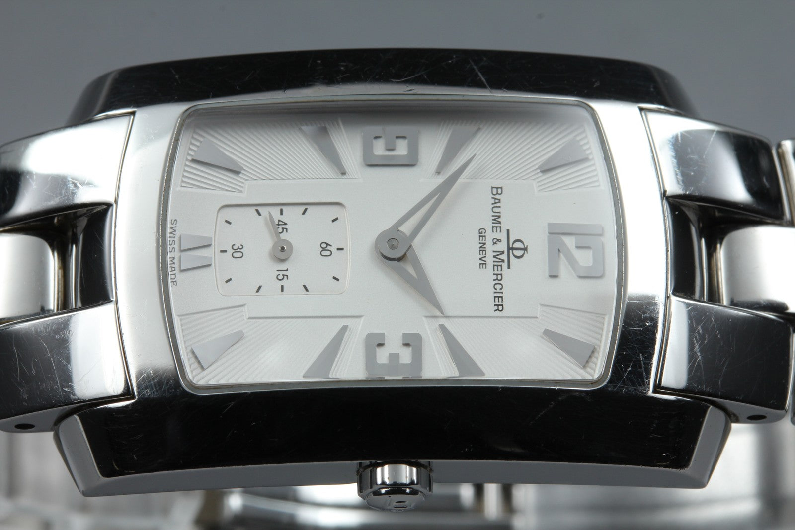 New Batt BAUME＆MERCIER Hampton Milleis 65310 Quartz Silver Men's Watch 26mm JP