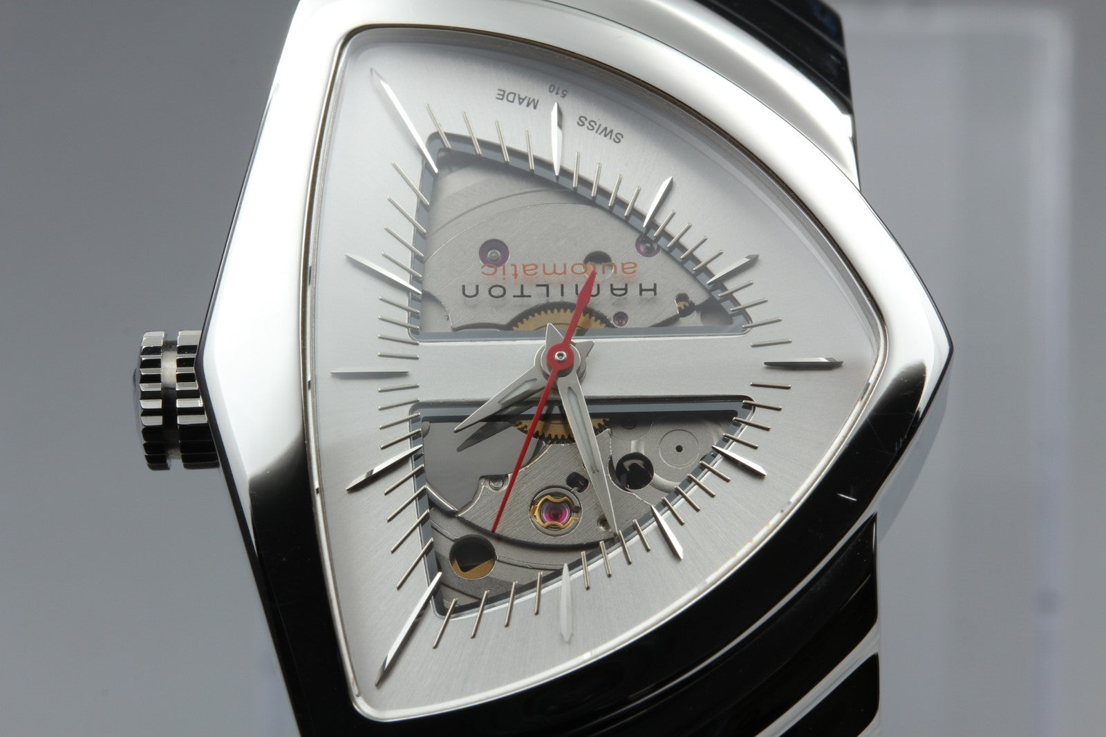 [Near MINT] Hamilton Ventura H245150 Automatic Silver Men's Watch 35mm JAPAN Box