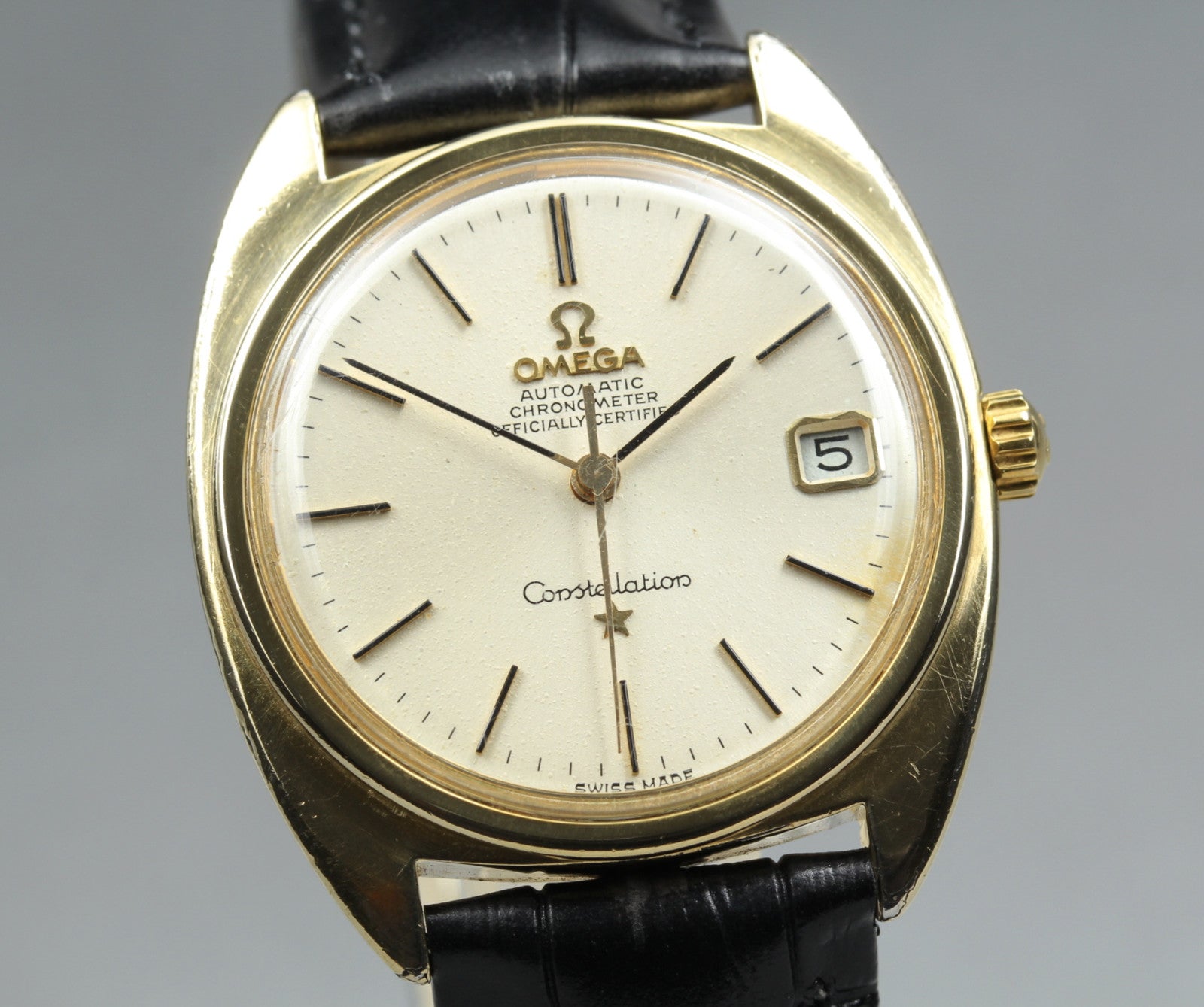 Vintage [Exc+5] OMEGA Constellation 168.017 Cal.564 Gold Automatic Men's Watch