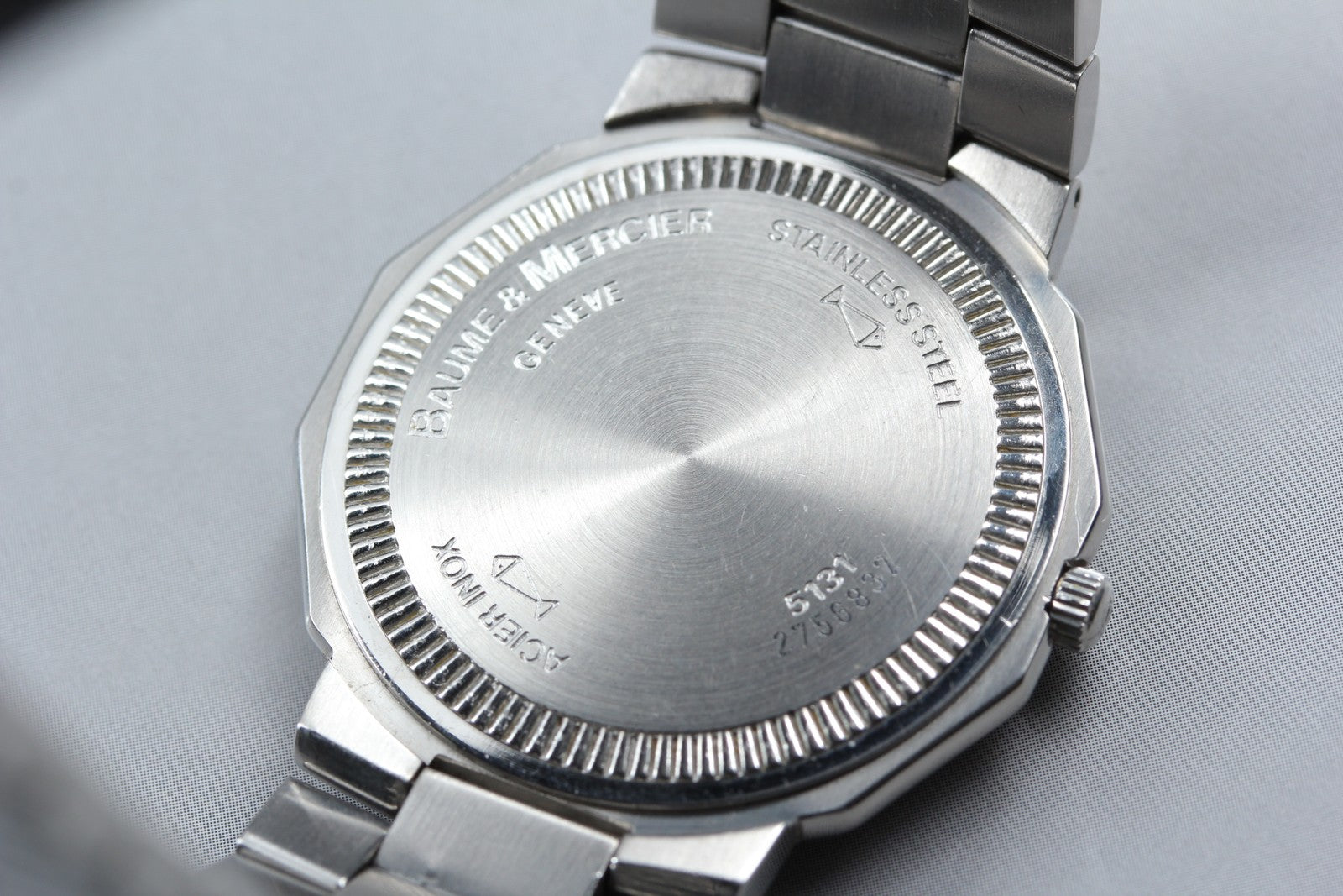 New Batt Baume & Mercier Riviera 5131 Silver Quartz Date Men's Watch 33mm JAPAN