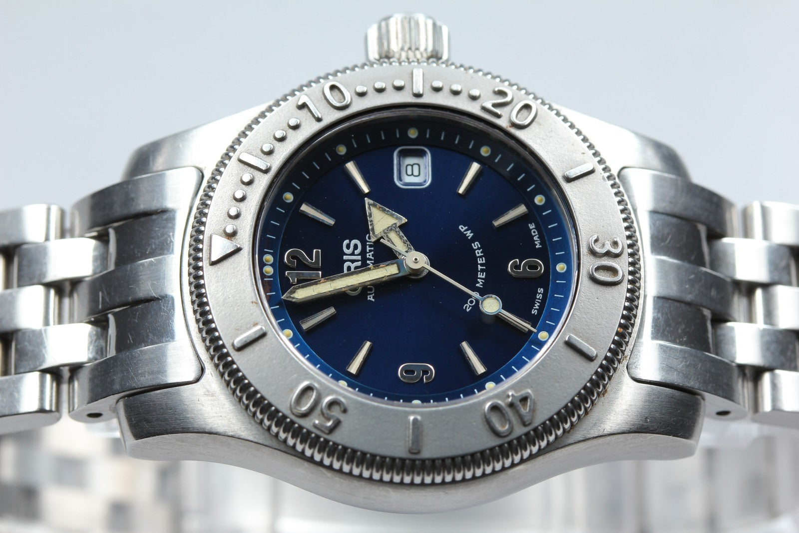 ORIS Big Crown Diver 7508 Automatic Blue Dial Unisex Date Watch 32mm JAPAN Box