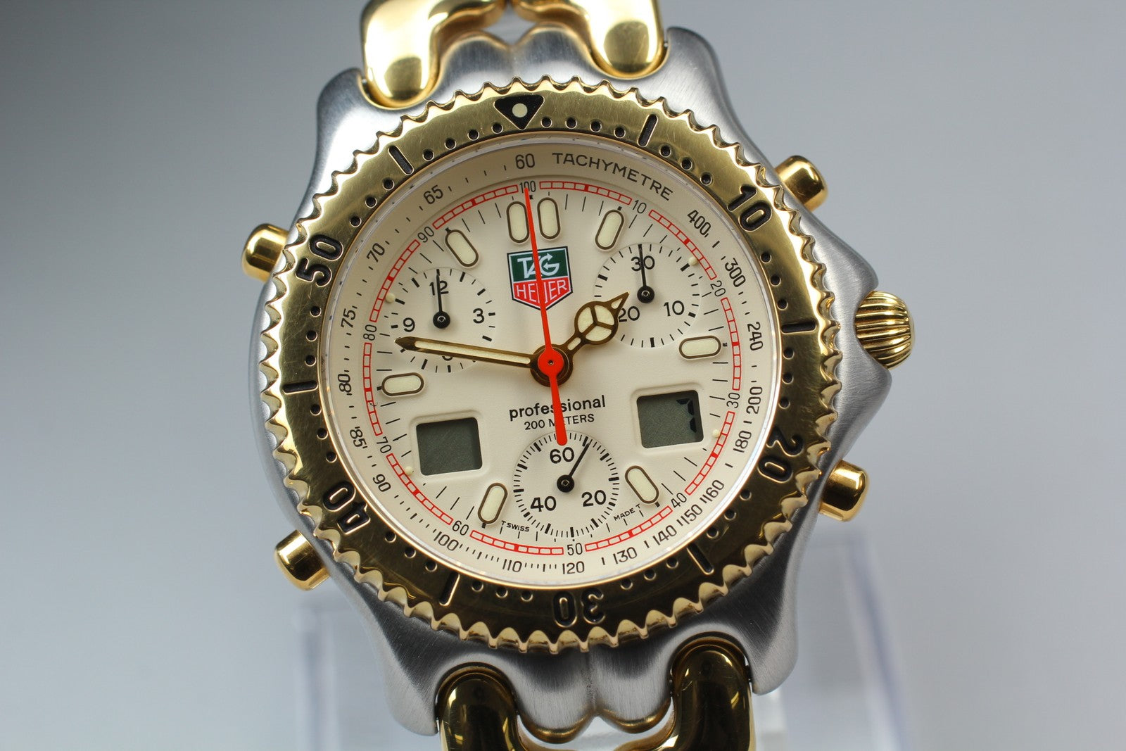 [Exc+4 Box] Vintage TAG HEUER S/el CG1123-0 Chronograph Quartz Men's Watch JAPAN