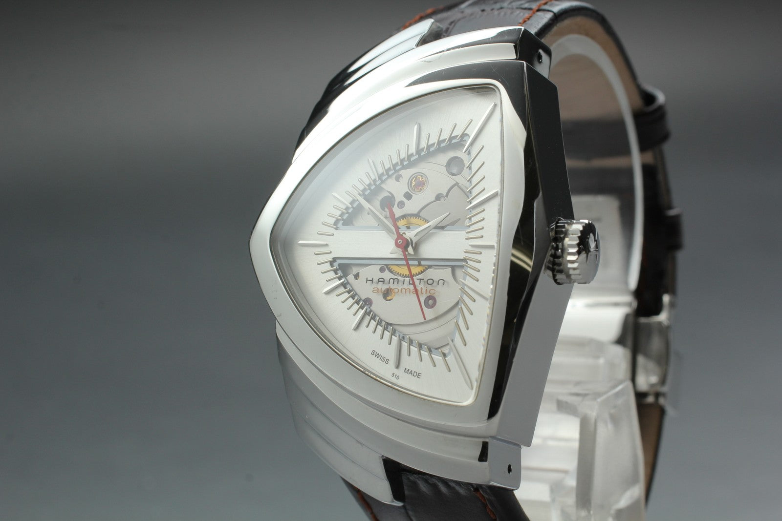 [Exc+5 Box] HAMILTON Ventura H245150 Automatic Brown Silver Men's Watch JAPAN