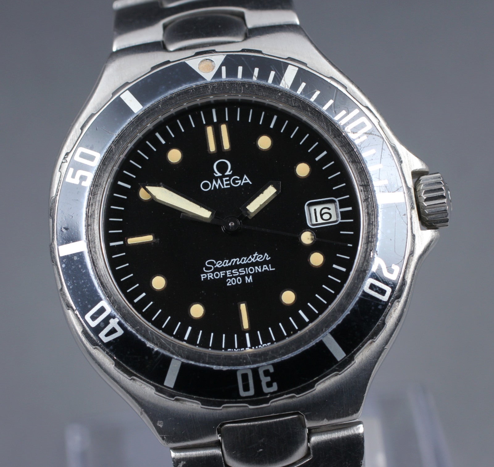 [Exc+5] OMEGA Seamaster 200m 396.1052 Cal.1438 36mm Black Quartz Men's Watch