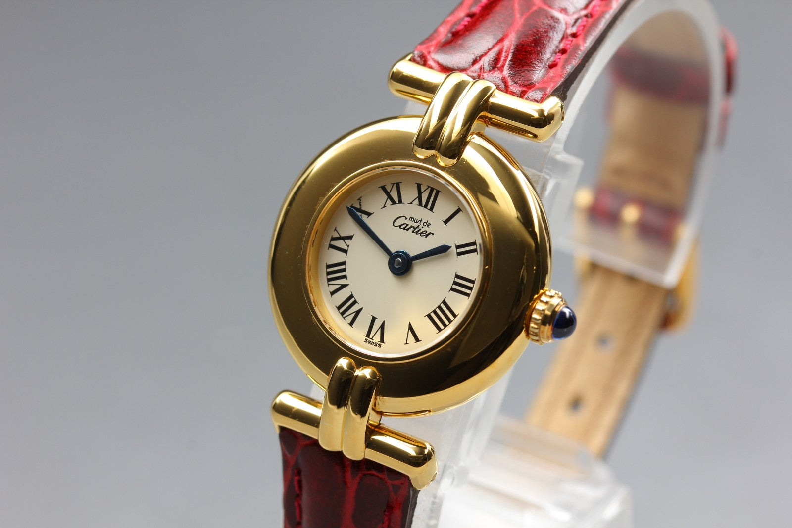 Vintage [Near MINT Pouch] Cartier Must Colisee Vermeil 590002 Women's Qz Watch