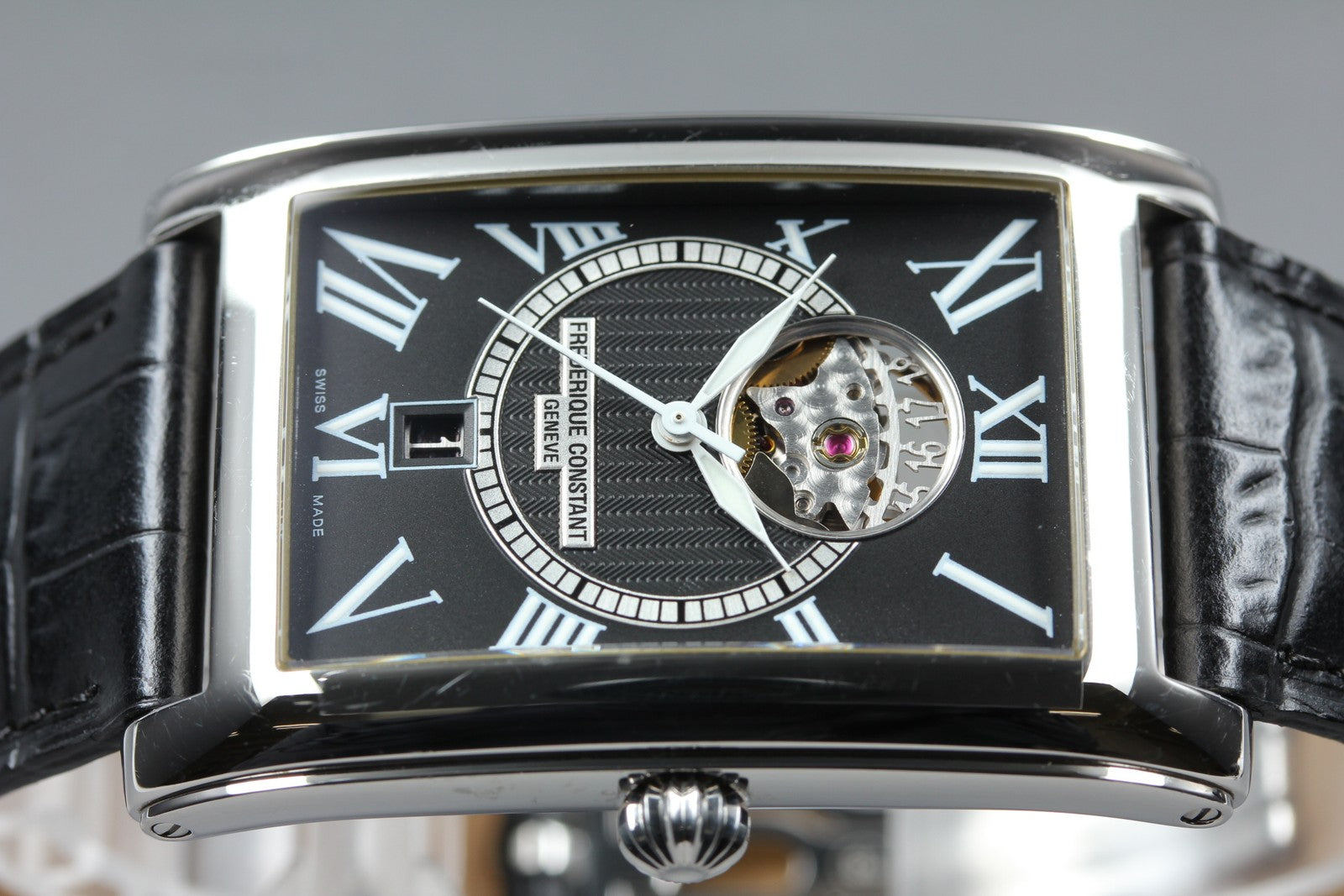 Frederique Constant Heartbeat FC-303/310/315X4C4/5/6 Black 30mm AT Men's Watch