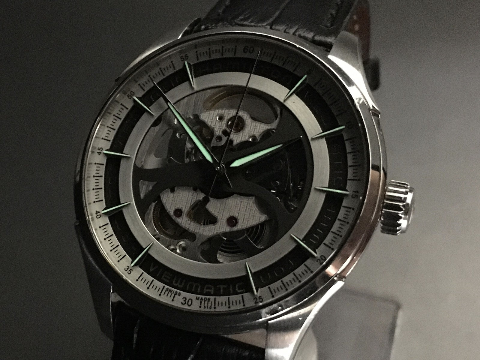 [Exc+5 Box] Hamilton Jazzmaster Viewmatic H425550 Automatic Skeleton Men’s Watch