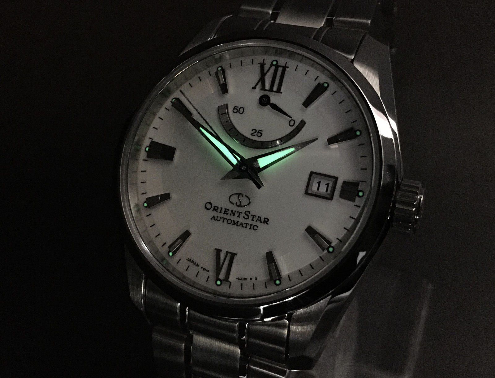 N MINT*Box Orient Star F6N4-UAD0 Power Reserve White Automatic Men's 38mm JAPAN