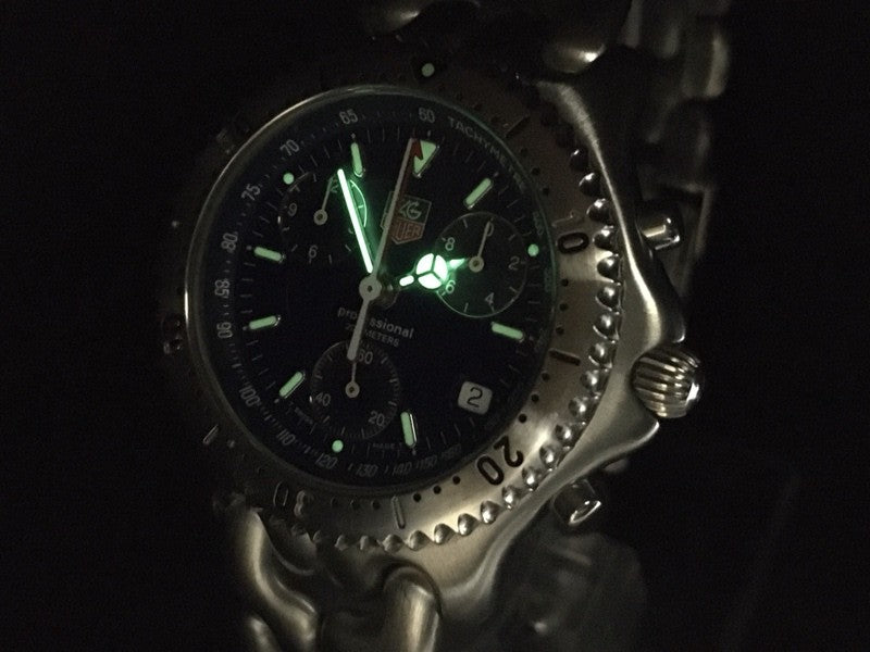 TAG Heuer SEL Professional CG1114 Quartz Chronograph Blue Men's Watch 37mm JP