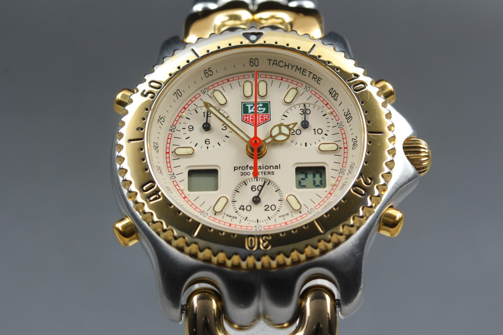 Vintage TAG HEUER SEL.s/el CG1123-0 Professional Quartz Chronograph Men's Watch