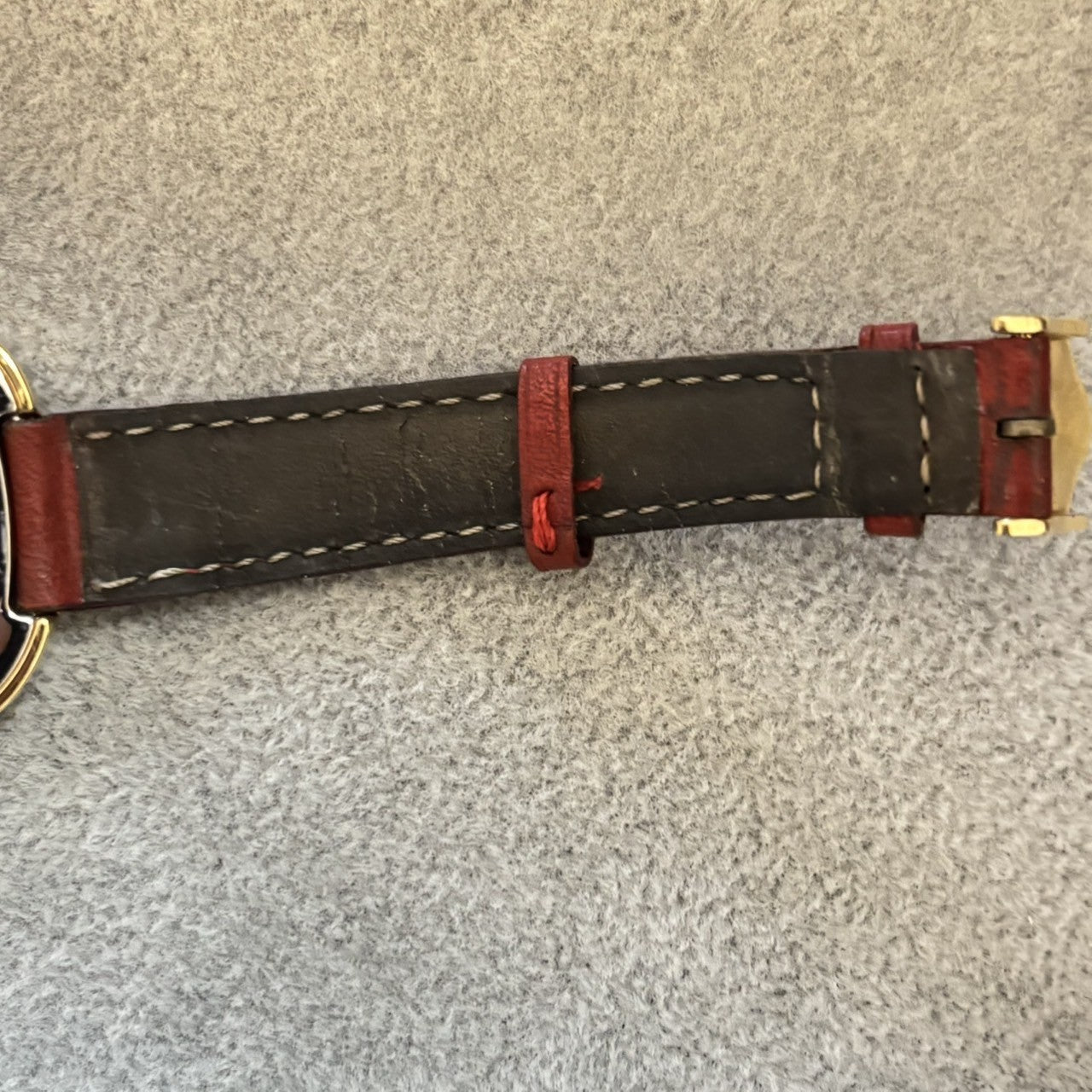 Overhauled [Exc+4] Yves Saint Laurent Heart Gold Red 30mm Women's Watch Quartz