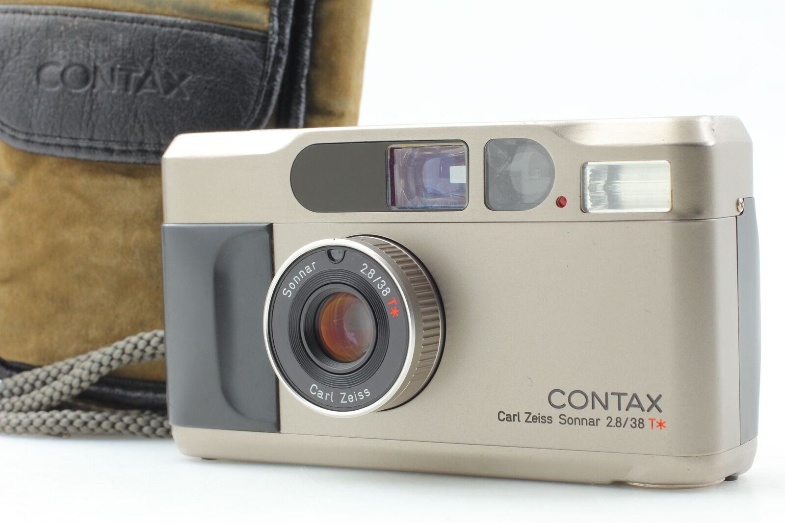 Video [Exc+4 w/Case] Contax T2 Titan Silver 35mm Film Camera From JAPAN